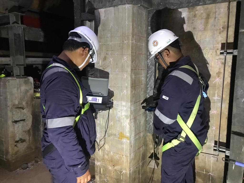 GPR, Profoscope, UPV and Profometer Corrosion Test at Oasis Culvert, Jurong Island